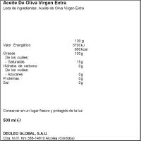 Aceite de oliva virgen extra CARBONELL, botella 50 cl