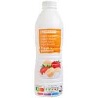 Yogur líquido con fresa desnatado 0% m.g. 0% azúcares añadidos sin