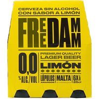 Cervesa llimona FREE DAMM, pack 6x25 cl