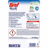 Netejador duple activi Blue Floral WC BREF, pack 2x50 g