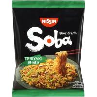 Fideos soba en salsa teriyaki NISSIN, sobre 110 g