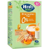 Farinetes 8 cereals amb mel HERO, caixa 340 g