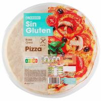 Base de pizza sin gluten EROSKI, bandeja 300 g