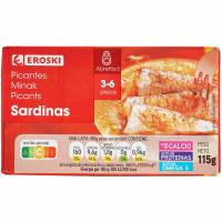 Sardina picantes EROSKI, lata 115 g