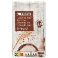 Harina de trigo integral EROSKI, paquete 1 kg