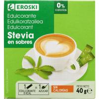 Edulcorant stevia EROSKI, caixa 40 uts.