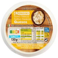 Salsa de quesos EROSKI, tarrina 130 g