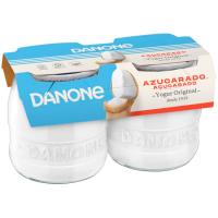 Iogurt original natural ensucrat DANONE, pack 2x130 g