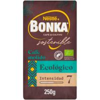 Cafè mòlt ecològic sostenible BONKA, paquet 220 g