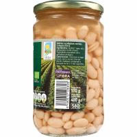 Alubia blanca cocida EROSKI BIO, frasco 400 g