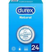 Preservatius natural plus DUREX, caixa 24 u