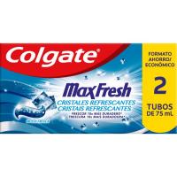 Dentifrici duple COLGATE Max Fresh, pack 2x75 ml