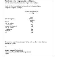 Aceite de oliva virgen extra eco natura BORGES, botella 1 litro