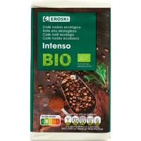 Café molido intenso EROSKI BIO, paquete 250 g