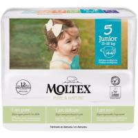 Bolquer 13-18 kg Talla 5 MOLTEX Pure&Nature, paquet 44 u