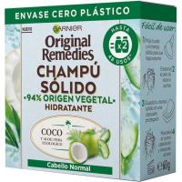 Champú sólido hidratante coco ORIGINAL REMEDIES, pastilla 60 g