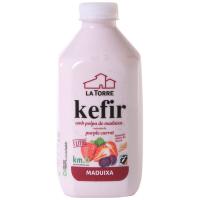 Kefir sabor fresa LA TORRE, botella 1 litro