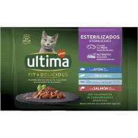 Aliment humit de pescat gat esterilitzat ULTIMA, pack 4x85 g