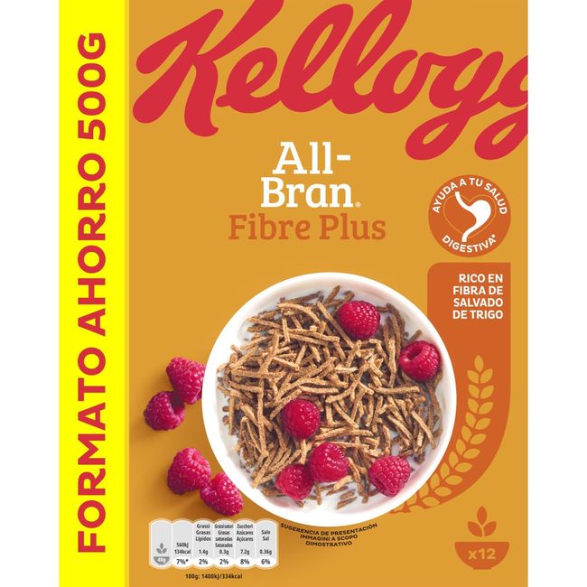 Cereals KELLOGG`S All-*Bran Plus, caixa 500 g