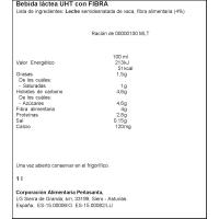 Leche semidesnatada  Naturfibra ASTURIANA, brik 1 litro