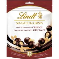 Sensation crispy xocolata negra amb galeta LINDT, borsa 140 g