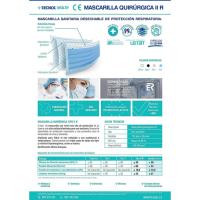 Màscara quirúrgica IIR adult blau TECNOL, caixa 50 u