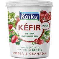 Kéfir sabor fresa&granada KAIKU, tarrina 350 g