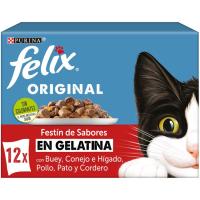 Selecció de carns en gelatina FÉLIX ORIGINAL, pack 12x85 g