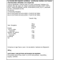 Aceituna receta maestro andaluz M. ACEITUNEROS, lata 185 g