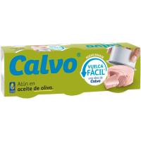Tonyina en oli d`oliva bolca fàcil CALVO, pack 3x65 g