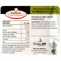 Pechuga fileteada de pollo muy jugosa COC&COC, bandeja aprox. 500 g