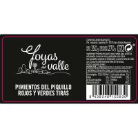 Pimiento del piquillo en tiras JOYAS DEL VALLE,  frasco 270 g