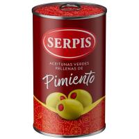 Aceituna rellena pimiento SERPIS, frasco 130 g