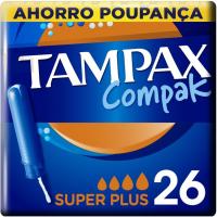 Tampons super plus TAMPAX, caixa 26 u