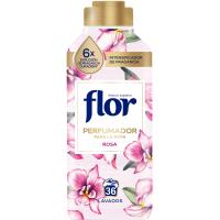 Suavizante perfumador rosa FLOR, botella 36 dosis