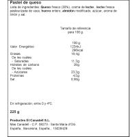 Pastel de queso CANADELL, tarrina 225 g