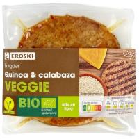 Burguers de quinoa y calabaza veggie EROSKI, pack 2x80 g