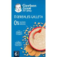 Farinetes 8 cereals galeta GERBER, caixa 500 g