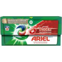 Detergente en cápsulas ARIEL EXTRA PODER OXI, caja 30 dosis