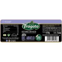 Aceituna verde aliño del abuelo FRAGATA, frasco 250 g