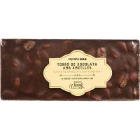 Turrón choco.almendras CAPRABO elaborado VICENS, tableta 300 g