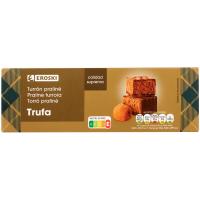 Turrón praliné y trufa EROSKI, caja 150 g