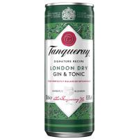 Gin London dry Gin&Tonic TANQUERAY, ampolla 25 cl