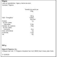 Higos secos EL PAJARERO, bolsa 500 g
