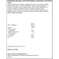 Begetal de soja, coco con frutos rojos KAIKU, pack 4x125 g
