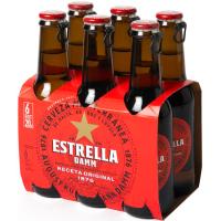 Cervesa easy open ESTRELLA DAMM, botellín 6x20 cl
