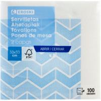 Servilleta decorada 2 capas EROSKI, paquete 100 uds