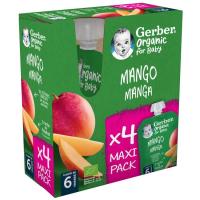 Bossetes de mango GERBER, pack 4x90 g