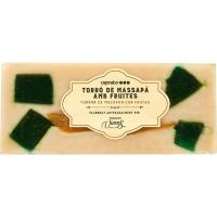 Turrón de mazapán y frutas CAPRABO, tableta 300 g