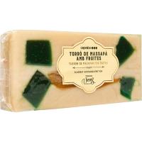 Turrón de mazapán y frutas CAPRABO, tableta 300 g